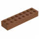 LEGO kocka 2x8, vörösesbarna (3007)
